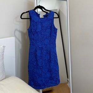 JCrew Embroidered Blue Cocktail Dress